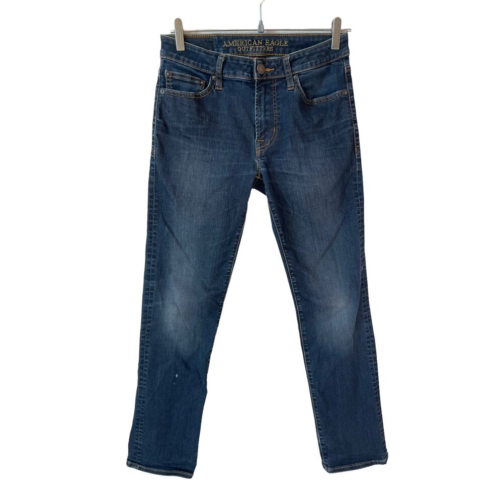 AMERICAN EAGLE Mens Extreme Flex Original Straight Jeans Dark Wash Size 28x32